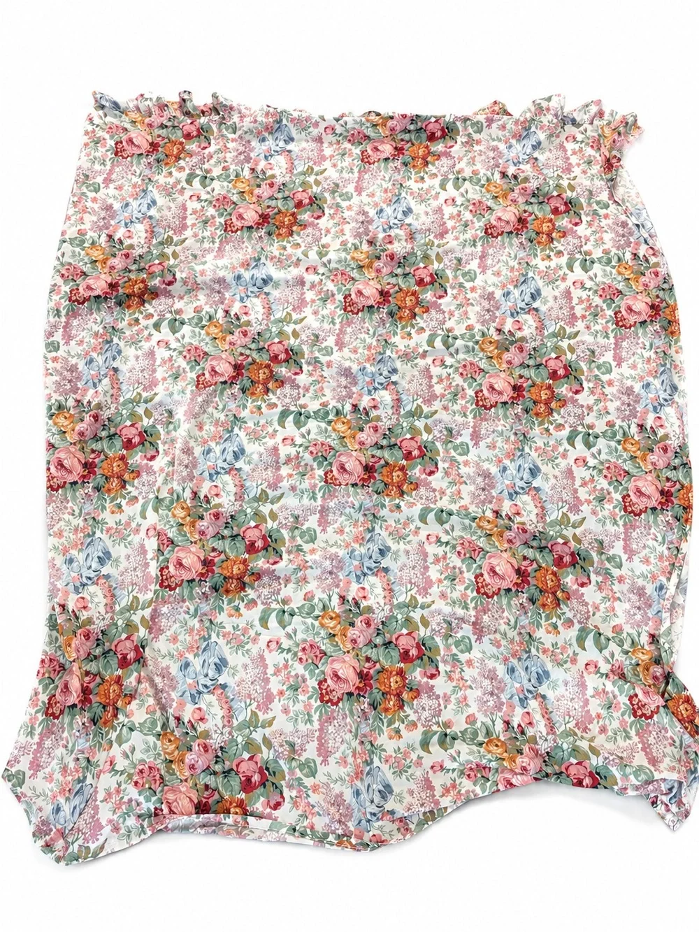 Lauren Ralph Lauren Allison Floral Flat Sheet Full Pink Roses 100% Cotton USA